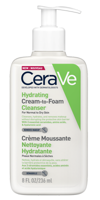 HYDRATING CREAM-TO-FOAM CLEANSER NORMAL TO DRY SKIN 236ML